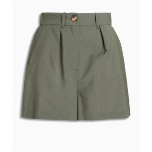 NEW MAJE women's high-waisted shorts in army green